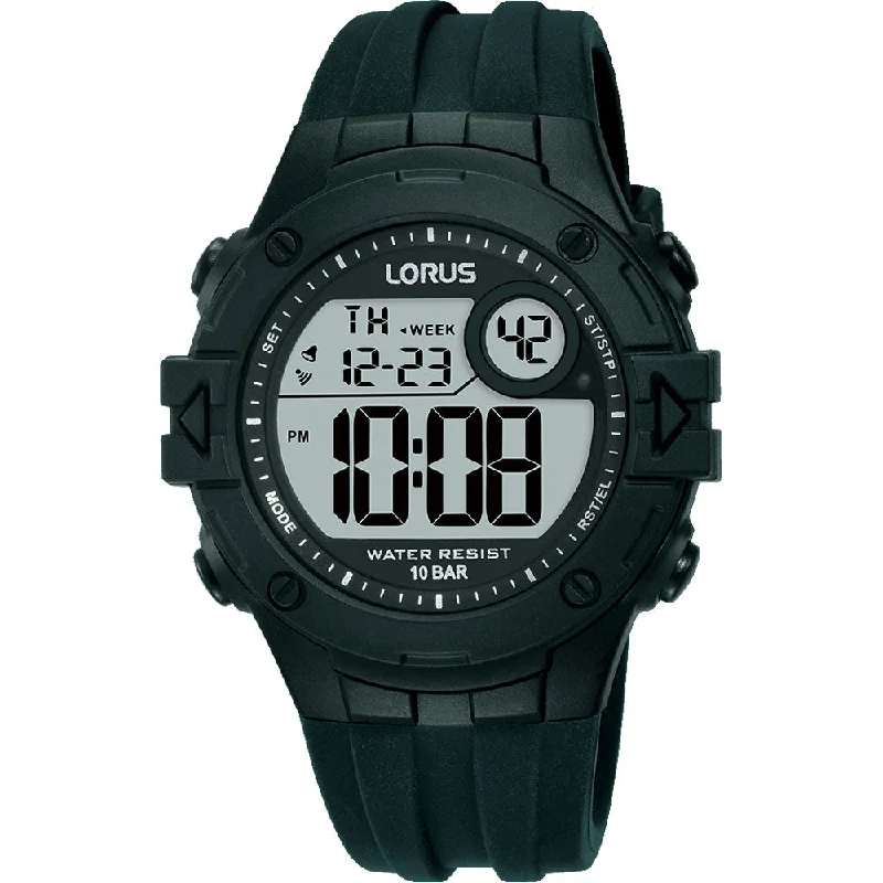 Mens German Made Style Smart Watches-Lorus R2321PX-9 Digital Multi-Timer