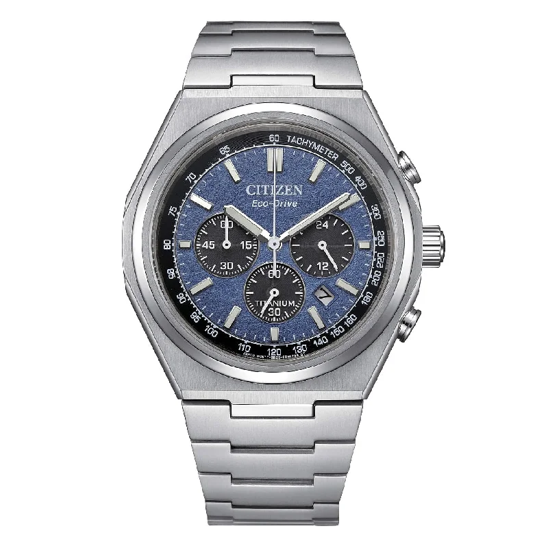 Men's Christmas Gift Design Sports Watches-Orologio Citizen cronografo Supertitanium CA4610-85L blu