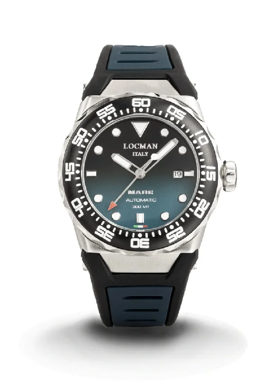 Men's Retro Style Sports Watches-Orologio Locman Mare degradè cinturino silicone verde 0559A26A-00KLNKSL2