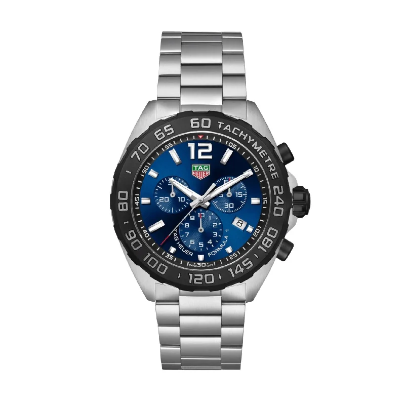 Men's Swiss Engraved Edition-Tag Heuer Formula 1 Men's Blue Chronograph Watch CAZ101AV.BA0842