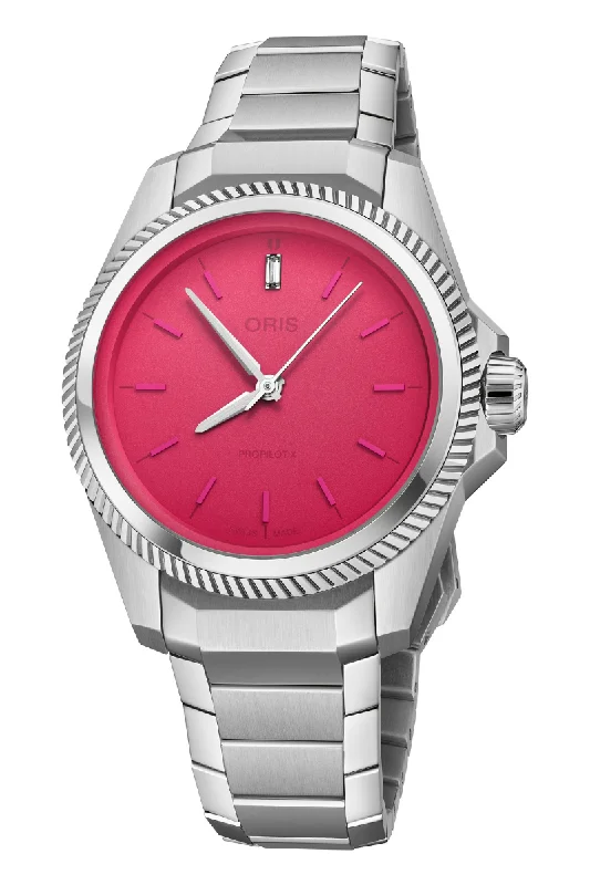 Men's Personalized Design Dress Watches-Oris ProPilot X Miss Piggy Edition 01 531 7796 4158-07 8 17 05LC