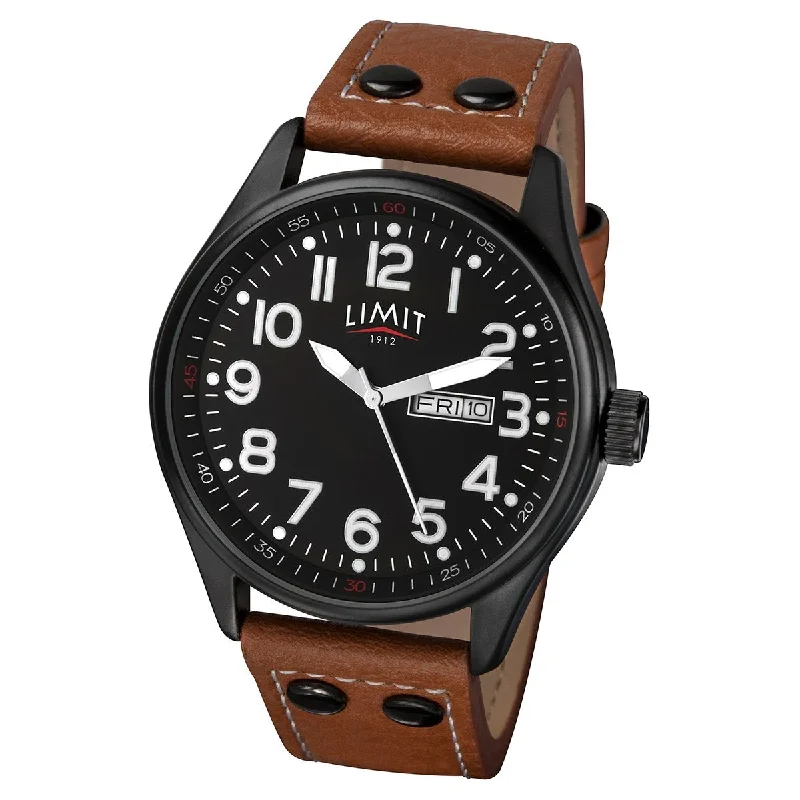 Men's Field Watches Analog Edition-Limit 5492.01 Men's Brown Pilot Watch