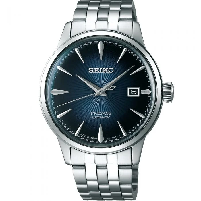 Men's Wedding Style Digital Watches-Seiko Presage Blue Moon Cocktail SRPB41J