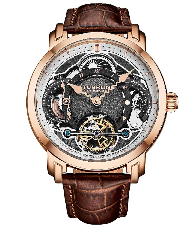 Black Dial/ Brown Strap/ Gold Bezel