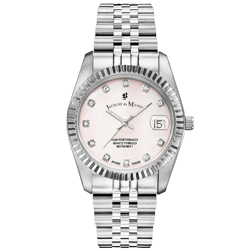Men's Summer Style Dress Watches-Jacques Du Manoir NRO.39 Ladies Inspiration Mother of Pearl Watch