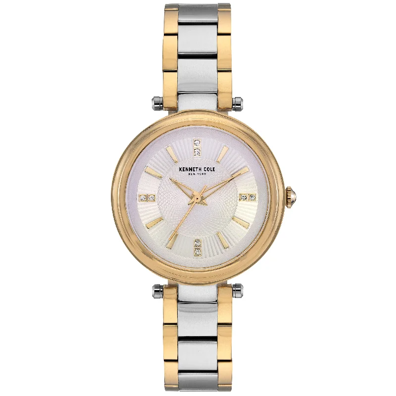 Men's Vintage Dress Watches-Kenneth Cole Ladies Two-Tone Watch KC50961003