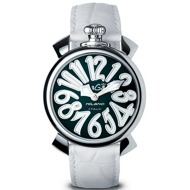 Men's Digital Dial Field Watches-Gaga Milano Ladies White Manuale Watch 5020.04