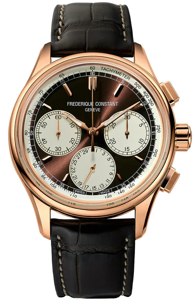 Men's Swiss Watch Occasional Edition-Frederique Constant Watch Men's Flyback Chronograph Brown FC-760CHC4H4