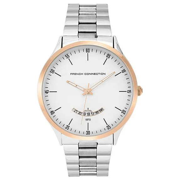 Men's Summer Dress Watches-French Connection FC143SRGM Men's Original Silver Watch