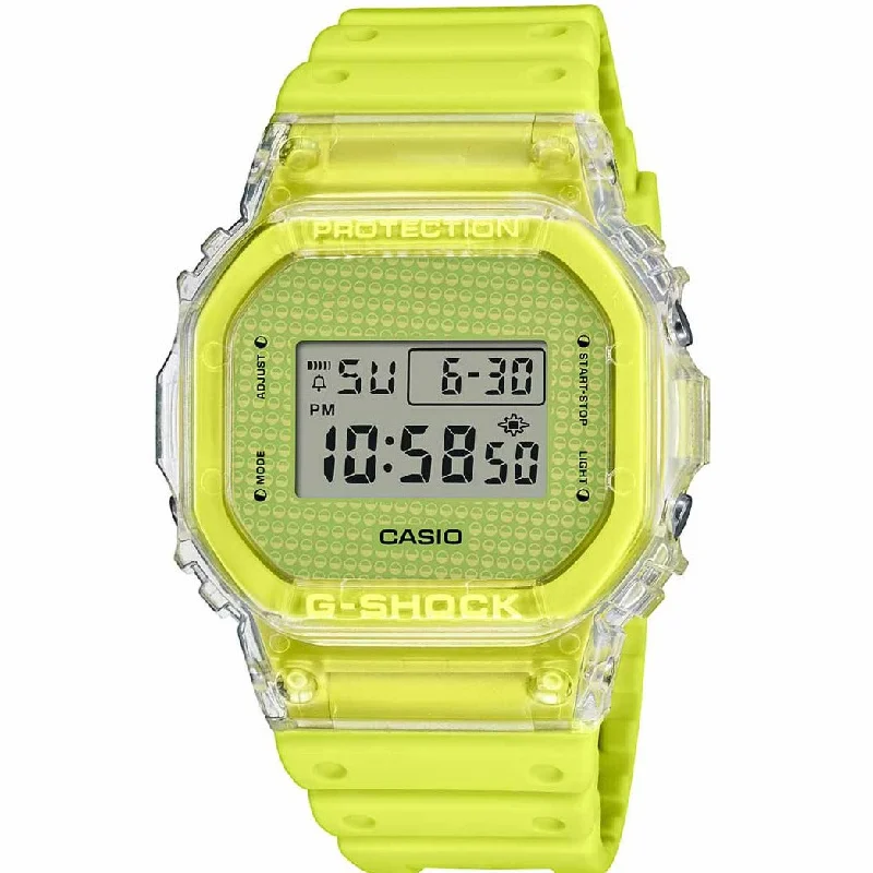 Unisex Rectangular Case Style Watches-Casio G-Shock Ladies Yellow Watch DW-5600GL-9ER Unisex Rectangular Case Style Watches-Casio G-Shock Ladies Yellow Watch DW-5600GL-9ER
