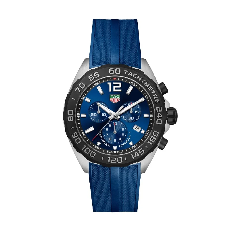 Men's Swiss Automatic Wind Edition-Tag Heuer Formula 1 Men's Blue Chronograph Watch CAZ101AV.FT8077