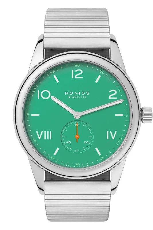 Men's Hybrid Design Dress Watches-Nomos Glashütte Club Campus 38 Electric Green 726
