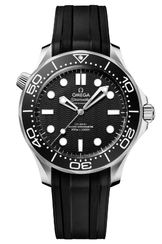 Men's Cushion Case Design Dress Watches-Omega Seamaster Diver 300M Co‑Axial Master Chronometer 210.32.42.20.01.003