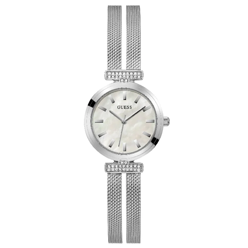 Men's GMT Watches with GMT Hand Adjustment -Guess GW0471L1 Ladies Array Mother of Pearl Watch Men's GMT Watches with GMT Hand Adjustment -Guess GW0471L1 Ladies Array Mother of Pearl Watch