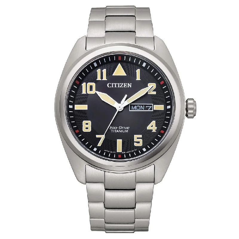 Men's New Year's Eve Style Men's Sports Watches-Orologio Citizen BM8560-88E aviator nero ecodrive in titanio Men's New Year's Eve Style Men's Sports Watches-Orologio Citizen BM8560-88E aviator nero ecodrive in titanio