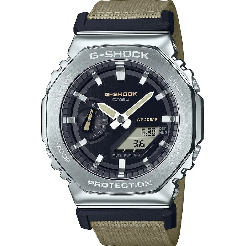 Mens Square Case Smart Watches-G-Shock GM2100C-5A Utility Metal Covered Watch