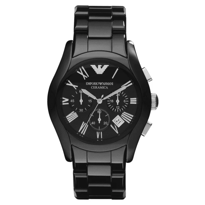 Men's Night Out Design Dress Watches-Emporio Armani AR1400 Men's Black Chronograph Watch