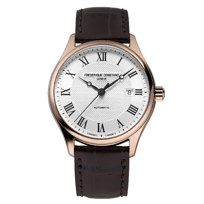 Men's Japanese Made Style Men's Watches-Frederique Constant Men’s Fc Classic Index Automatic Brown Watch  FC-303MC5B4