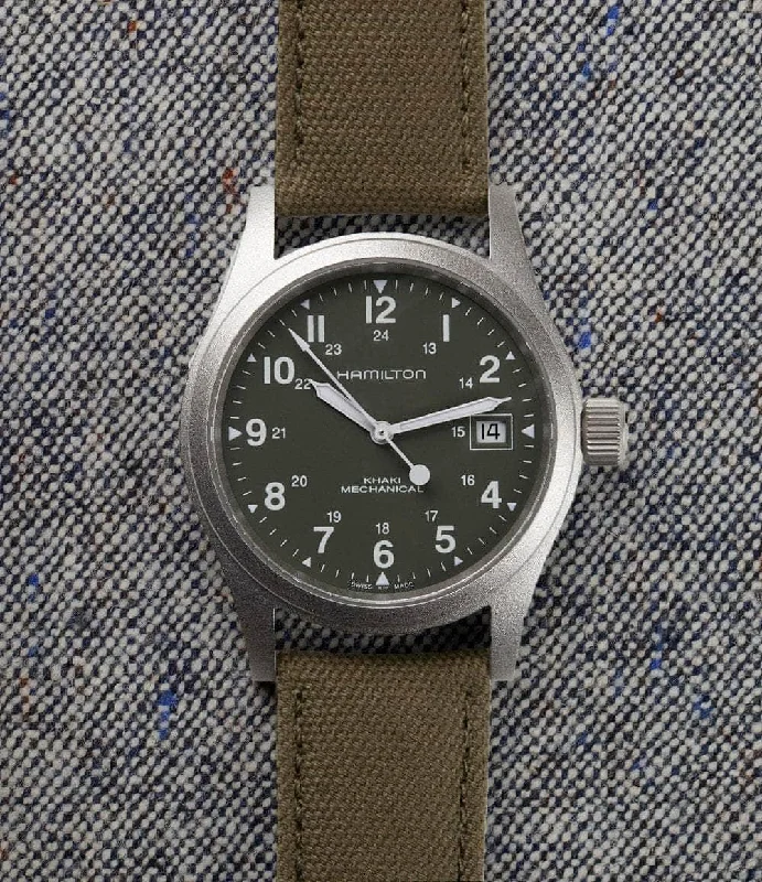 Men's Rugged Digital Watches-Khaki Field Mechanical Date