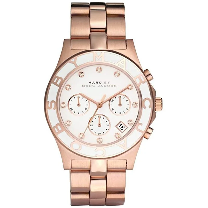 Men's International Brand Style Dress Watches-Marc Jacobs MBM3082 Ladies Blade Rose Gold Watch