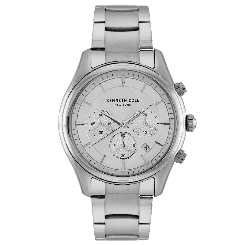 Men's Luxury Style Slim Watches-Kenneth Cole Men's Silver Watch KC50946001