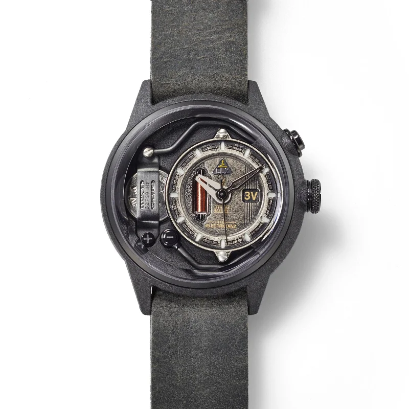 Men's Field Watches Seasonal Edition-Electricianz Grey Blackout Greyz Watch ZZ-A1C/03-GR