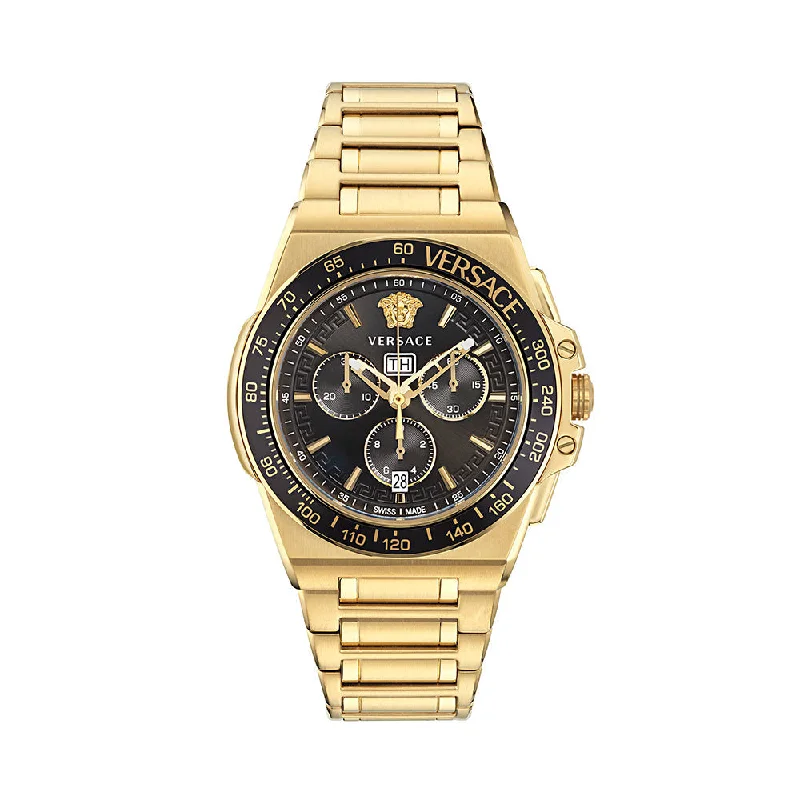 Men's Swiss Hybrid Edition-Versace Greca Extreme Men's Gold Watch VE7H00623