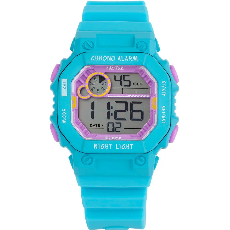 Mens Oval Case Smart Watches-Cactus CAC-122-M04 Fiesta Digital Kids Watch