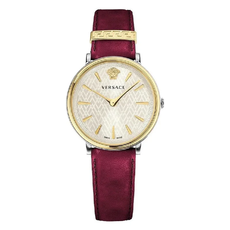 Men's Swiss Limited Edition-Versace Ladies Watch V-Circle 38mm Red Burgundy VE8100719