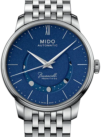 Men's Valentine's Day Dress Watches-Baroncelli Smiling Moon Gent Blue Ref. M027.407.11.040.00