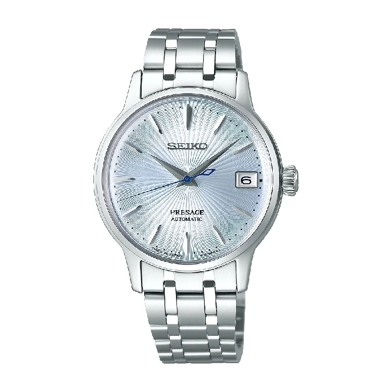 Women's French Made Style Mechanical Watches-Orologio Seiko SRP841J1 da donna Presage azzurro