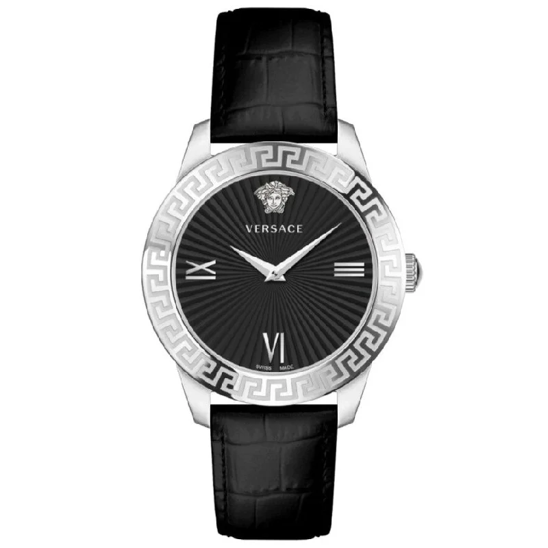 Men's Swiss New Year's Eve Edition-Versace Ladies Watch Greca Signature 38mm Black VEVC00821