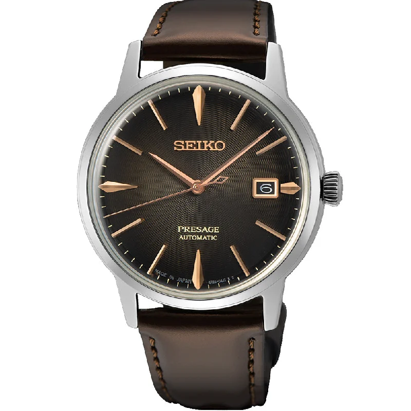 Men's Special Edition Design Digital Watches-Seiko Presage SRPJ17J 'The Irish Coffee' Cocktail Time