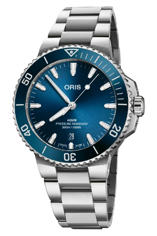Men's Business Meeting Dress Watches-Oris Aquis Date 41.5mm 733 7787 4135-07 8 22 04PEB