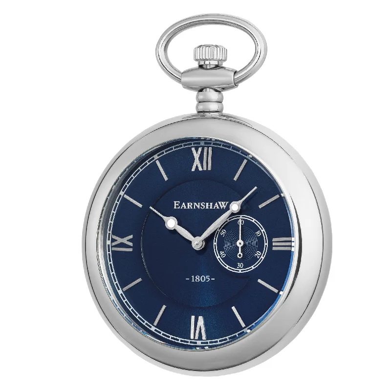 Unisex Classic Style Watches-Thomas Earnshaw Blue Grand Legacy Pocket Watch ES-8112-01 Unisex Classic Style Watches-Thomas Earnshaw Blue Grand Legacy Pocket Watch ES-8112-01