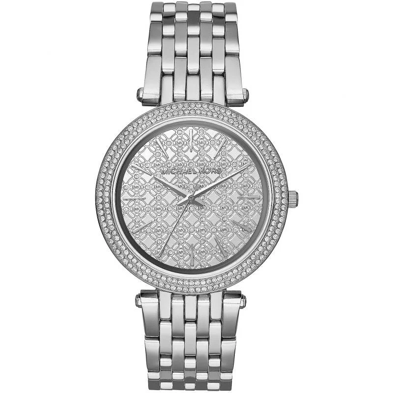Men's Extra Large Style Dress Watches-Michael Kors MK3404 Ladies  Darci Silver Motif Watch