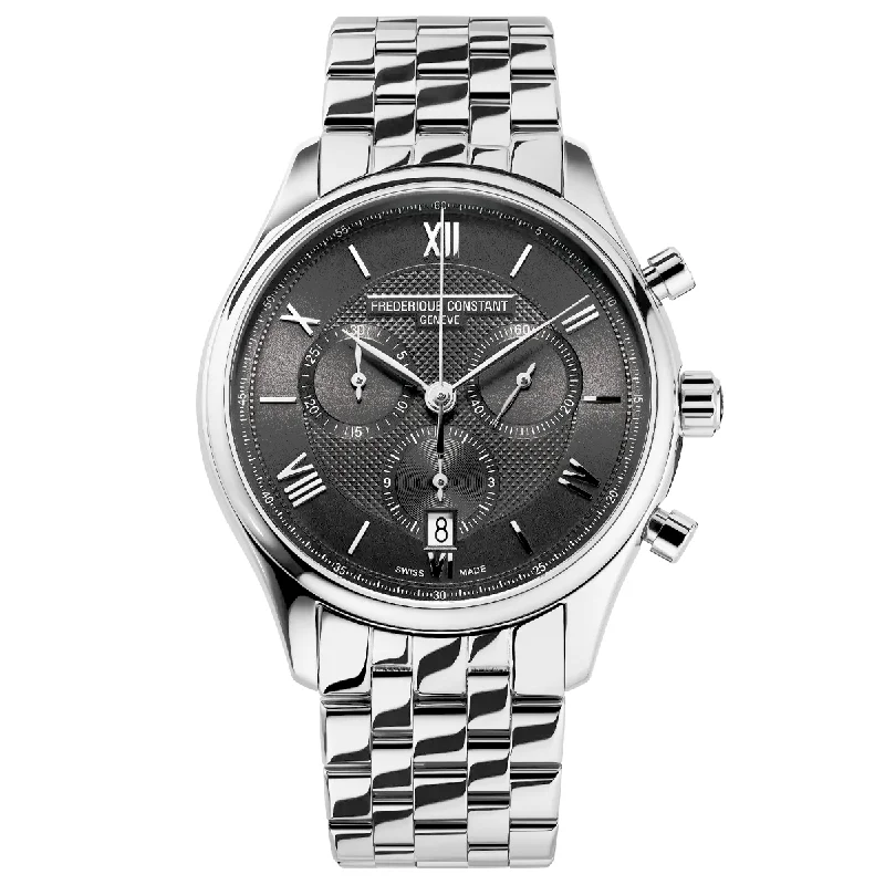 Men's Stylish Style Men's Watches-Frederique Constant Watch Men's Classic Chronograph Black FC-292MG5B6B