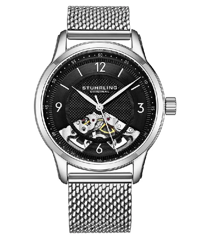 Black Dial / Silver Case / Silver Stainless Steel Bracelet Silver Foldover Buckle