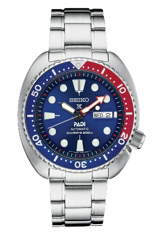 Men's Elegant Dress Watches-Seiko Prospex King Turtle Pepsi PADI Special Edition SRPE99
