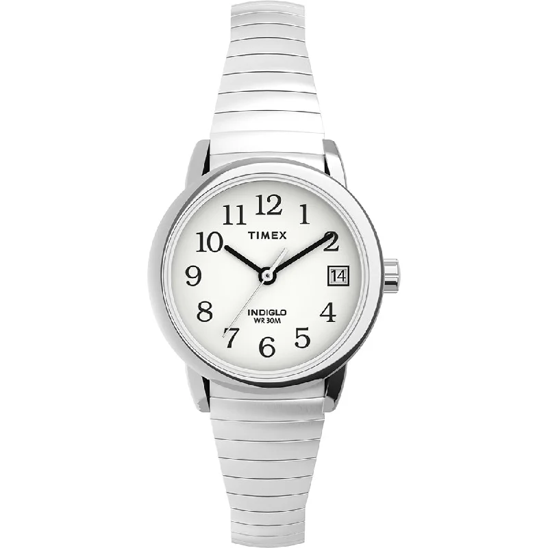 Men's Classic Watch Date Night Edition-Timex Easy Reader Classic Ladies White Watch T2H371