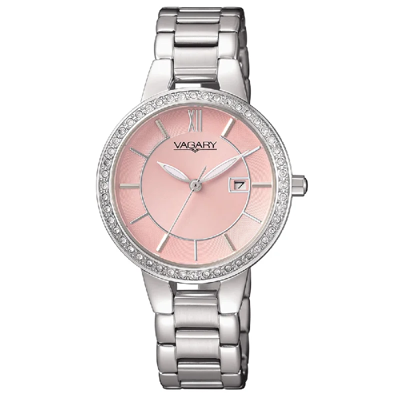 Women's Customized Style Women's Mechanical Watches-Orologio Vagary da donna IU3-312-91 rosa lunetta zirconi Women's Customized Style Women's Mechanical Watches-Orologio Vagary da donna IU3-312-91 rosa lunetta zirconi