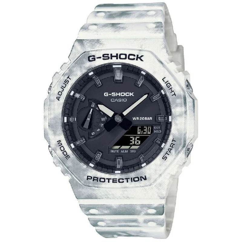 Unisex Wedding Design Watches-Casio G-Shock Men's Transparent Watch GAE-2100GC-7AER