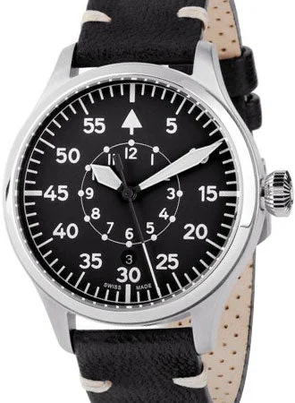 Men's Field Watches Crystal Replacement-Nav B-Uhr 42 B-Muster Black