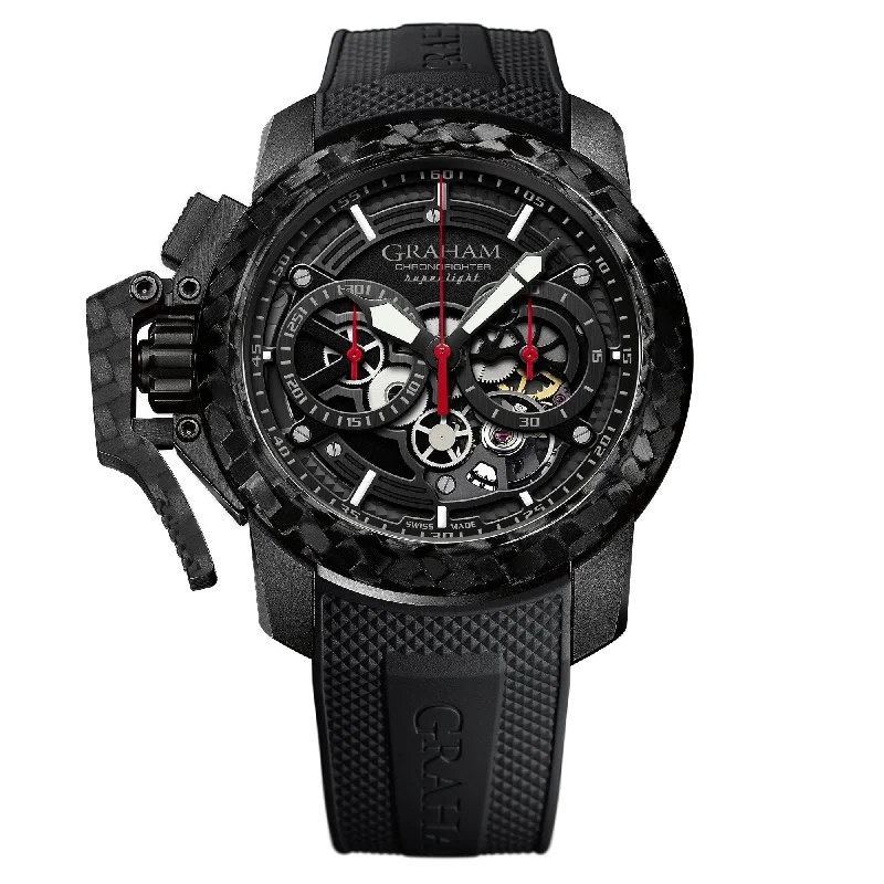 Men's Field Watches Date Night Edition-Graham Black Chronofighter Superlight Watch 2CCBK.B25A