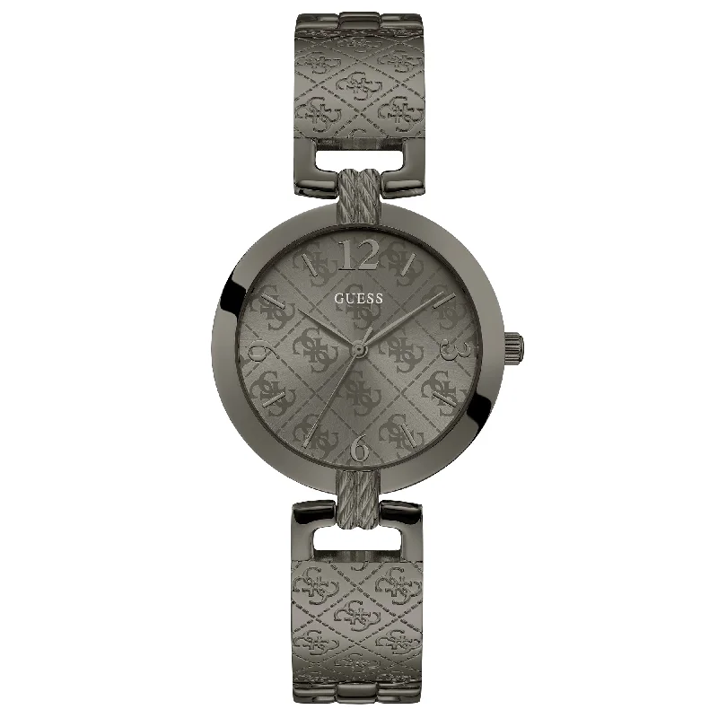Men's Dress Watches Sale-Guess W1228L4 Ladies Grey G Luxe Watch