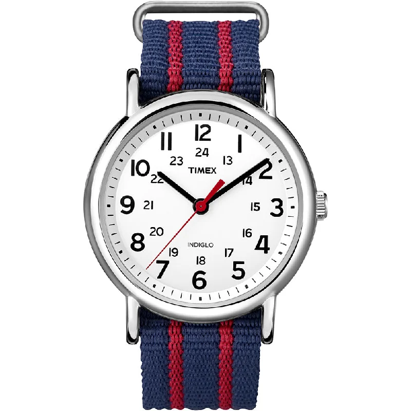 Men's Classic Watch Japanese Made Edition-Timex Weekender Classic Unisex White Watch T2N747
