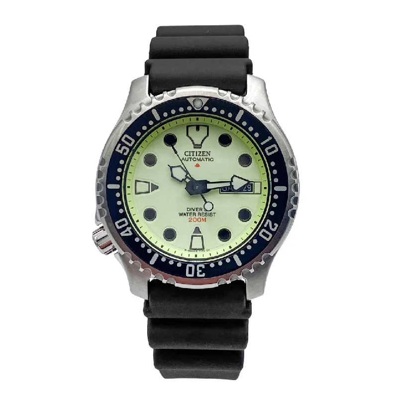 Men's Oval Case Design Sports Watches-Orologio Citizen NY0040-09W Promaster automatico full lume