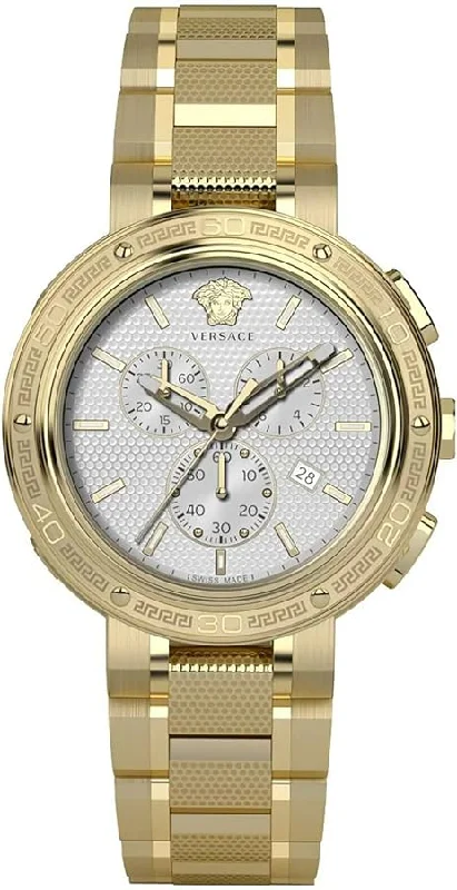Men's Swiss Holiday Season Edition-Versace Men's Watch V-Extreme Pro 46mm White Bracelet VE2H00621