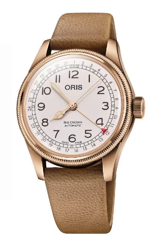 Men's Black Dial Dress Watches-Oris Big Crown Pointer Date Bronze 40mm Father Time Limited Edition 01 754 7741 3161-Set Men's Black Dial Dress Watches-Oris Big Crown Pointer Date Bronze 40mm Father Time Limited Edition 01 754 7741 3161-Set