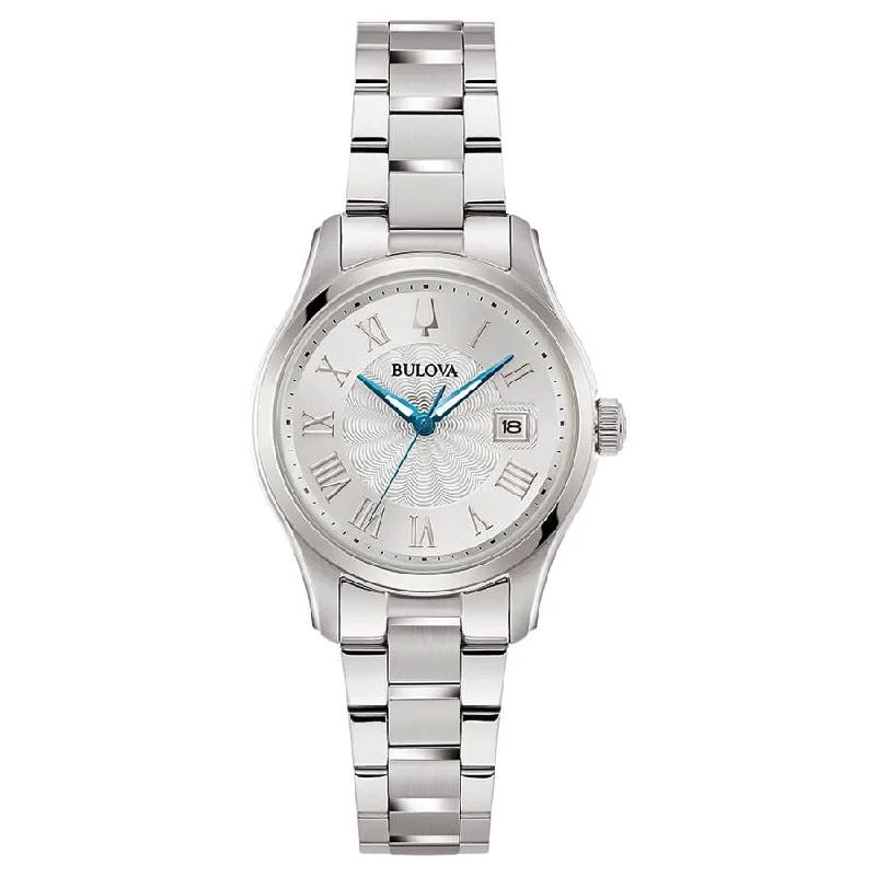 Women's Swiss Made Design Mechanical Watches-Orologio Bulova donna 96M162 Acciaio quadrante silver linea Wilton Women's Swiss Made Design Mechanical Watches-Orologio Bulova donna 96M162 Acciaio quadrante silver linea Wilton